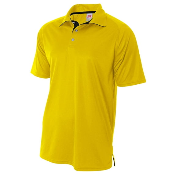 A4 Contrast Polo For Men in Gold Black | N3293