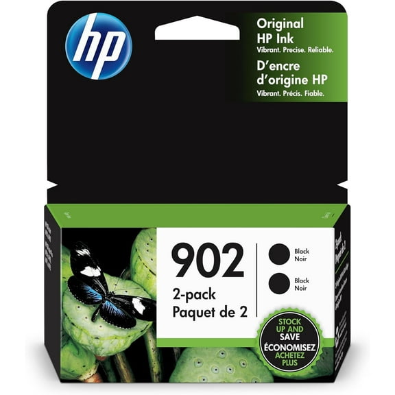 HP 902 | 2 Ink Cartridges | Black | Works with HP OfficeJet 6900 Series, HP OfficeJet Pro 6900 Series | 3YN96AN