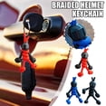 thumbnail image 5 of Car Biker Helmet Pendant Keychain Braided Rope Paracord NEW T9D2, 5 of 11