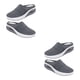 thumbnail image 2 of Minnieouse Zapatillas de cuña para mujer, zapatos informales de malla con cojín de aire, transpirables, sandalias, plataforma, ligeras, Gris 36 yardas 2piezas, 2 of 6