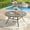 Graywood, variant on VOXBIN 50" Outdoor Round Patio Dining Table with Umbrella Hole, All-Weather Metal for Garden Black