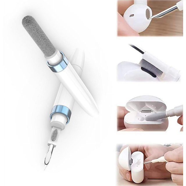 Kit de limpieza para Airpods, bolígrafo multifunción para limpieza, kit 3 en 1 para Airpods, accesorios Airpods Pro para limpiar auriculares Bluetooth, con funda
