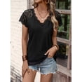 thumbnail image 5 of Beautyin Blouse à Manches Courtes Col en V avec Manches en Dentelle, 5 of 5