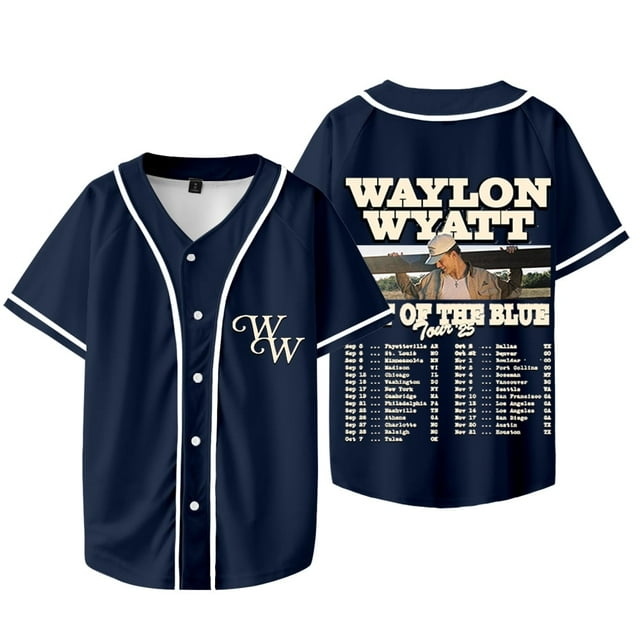 Waylon Wyatt Out Of The Blue Tour Veste de Baseball Tee Unisexe Col en V Manches Courtes T-Shirts