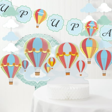 Up Up And Away Hot Air Balloon Baby Shower Decorations Kit