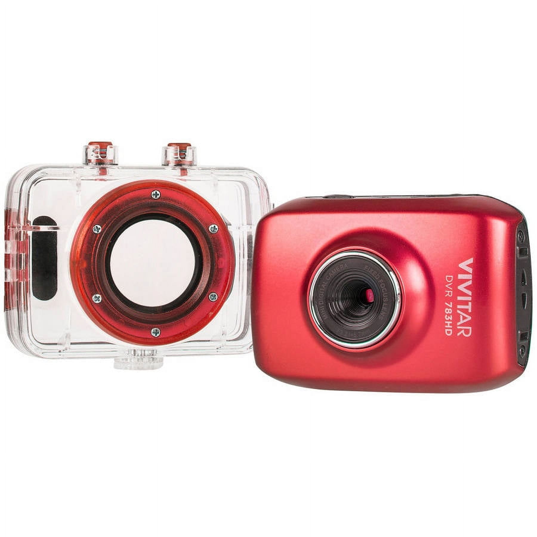 Vivitar 5.1MP HD ACTION CAMCORDER 720P, Red
