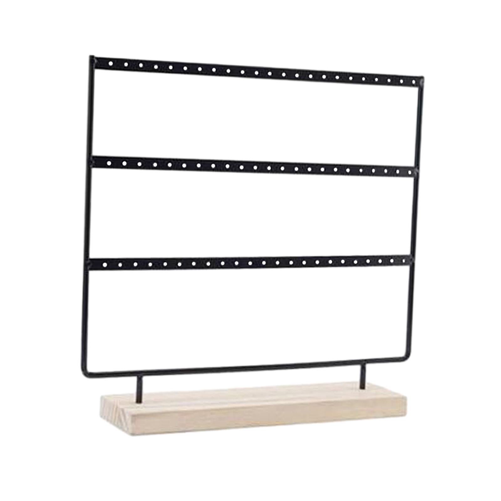 Segolike Earring Organizer Jewelry Display Stand 3 Tiers Hanging Earring Holder Jewelry Holder for Stores Selling Tabletop Home Vanity black