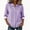 *Purple, variant on Women's Striped Button Down Shirt , Ladies' 3/4 Sleeve Collared Blouse , Casual Work Office Top For Women,Pink,XS-2XL