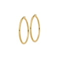 thumbnail image 2 of Gem & Harmony Large Hoop Earrings in 14K Yellow Gold 2 inch (3.00 mm) for Women, 2 of 5