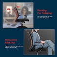 thumbnail image 2 of Office Chair Computer Chair Ergonomic Mid Back Swivel Chair Rolling Desk Chair with Armrest Height Adjustable Lumbar Support Mesh Chair,Black, 2 of 5