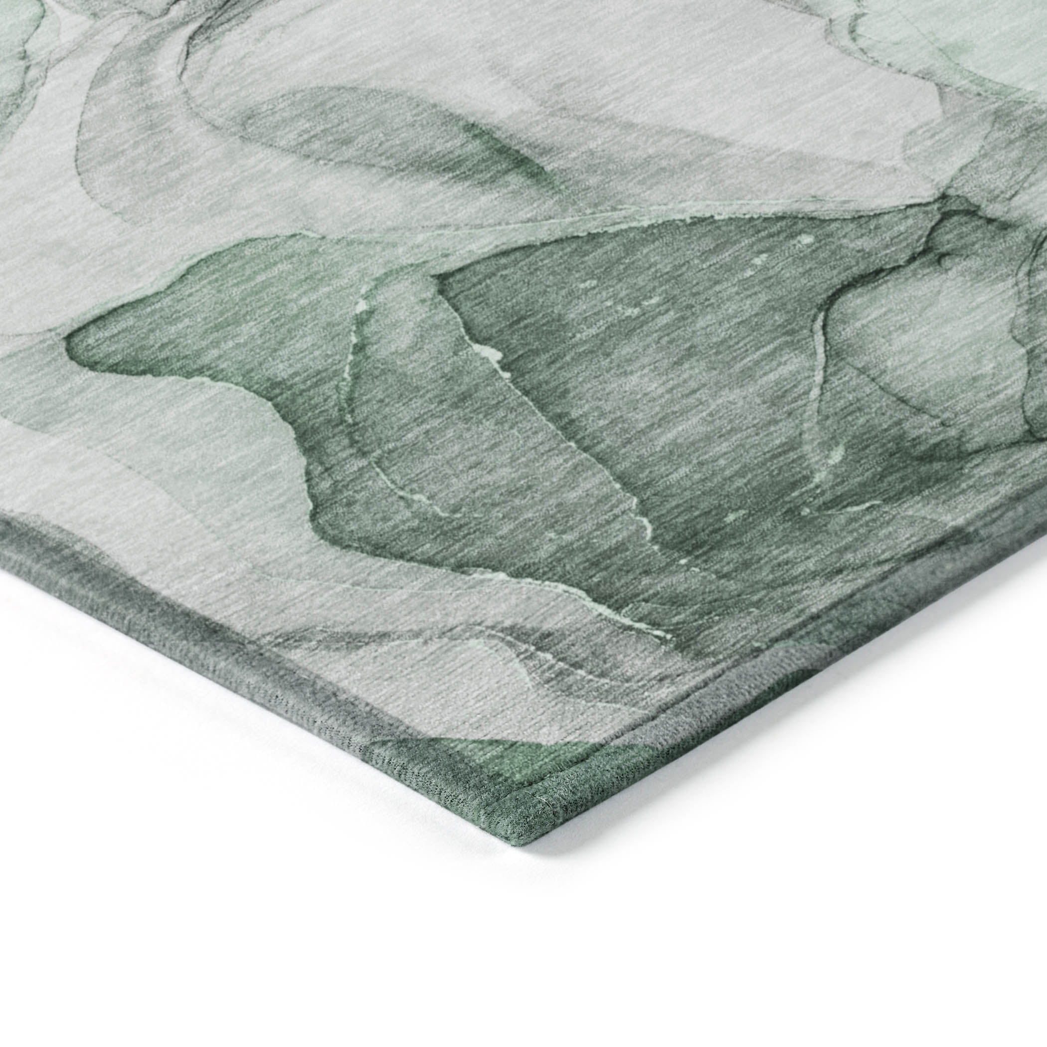 Addison Rugs Chantille Indoor/Outdoor Transitional Watercolors Green Washable Rectangle Rug, 10' x 14'