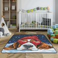 thumbnail image 3 of WOBOGO Snow Basset Hound Baby Playmats Extra Large Waterproof Rollable Activity Pads for Toddlers 50×50inch, 3 of 7