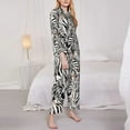 thumbnail image 3 of Yiaed Leopard And Zebra Print Pajamas Women's Long Sleeve Sleepwear Soft Button Down Loungewear Pjs Lounge Set Nightwear Womens Pajama Pants-XX-Large, 3 of 7