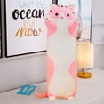 thumbnail image 5 of Almohada larga de peluche suave con forma de gato de dibujos animados, almohada de cuello con forma de animal realista, juguete de peluche, 5 of 5