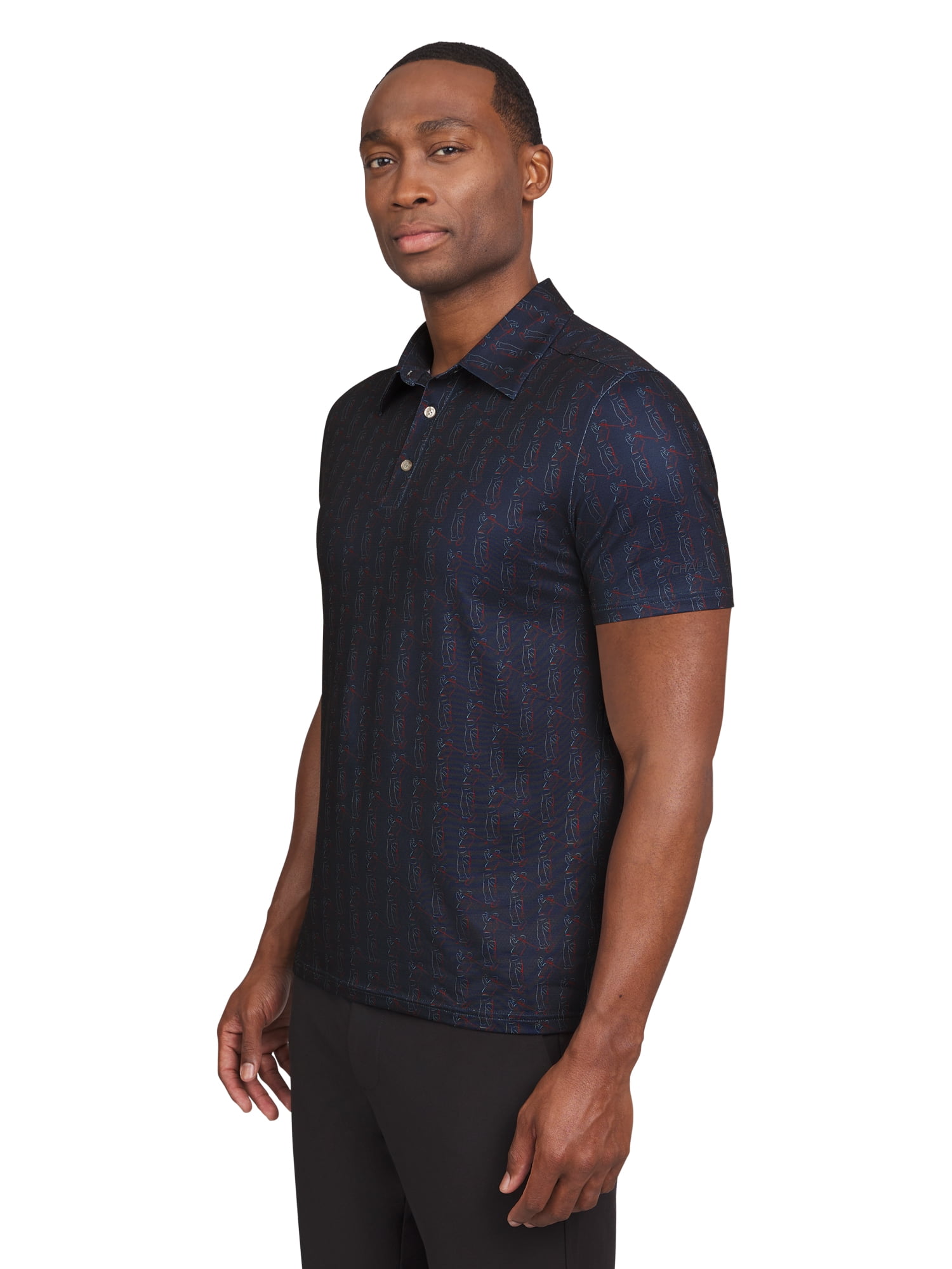 Chaps Golf Men's and Big Men's Classic Fit Short Sleeve Floral Printed Polo Shirt, Sizes S-5XL