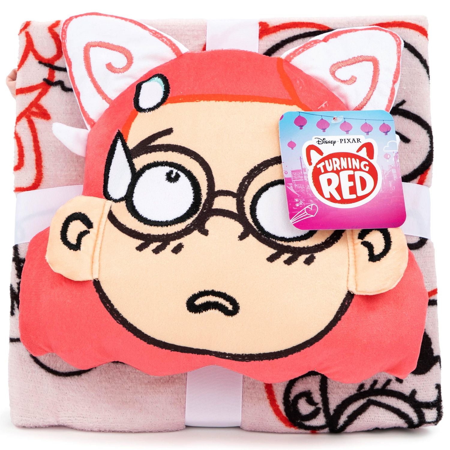 Disney Pixar Turning Red Nogginz Pillow & Travel Blanket Set - 'Personality' Design