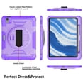 thumbnail image 3 of ELEHOLD Case for iPad 5th/6th Generation, Shockproof Case with 360°Rotating Adjustable Shoulder Hand Strap & Stand,Purple, 3 of 8
