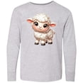 thumbnail image 3 of Inktastic Cute Fluffy Lamb Long Sleeve Youth T-Shirt, 3 of 5