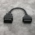 thumbnail image 3 of Wchiuoe Diagnostic Connector, OBD 16Pin 0.3m/0.98ft Male To Female Extension Cable Diagnostic Adapter Connector OBD-II Engine System Diagnostic Tools, 3 of 8
