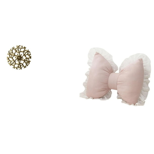 Escultura para colgar en la pared,Decoración de pared de metal para sala de estar,dormitorio y exterior.,Cojín con lazo bonito,Almohada con forma de lazo,bonito cojín decorativo con