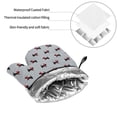 thumbnail image 6 of Honeii Polka Dot Christmas Dog Pattern Oven Mitts and Pot Holders, Silicone Oven Gloves,500 F Heat Resistant Oven Mitts Sets, 4PCS, 6 of 6