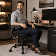 thumbnail image 6 of Height Adjustable Swivel Office Chair 400 lbs, Ergonomic Mesh Desk Chair with Lumbar Support & Flip-Up Arms, Mid-Back Computer Task Chair for Home, Bedroom & Office, 6 of 8