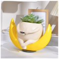 thumbnail image 3 of Halloween Offers Cute Swing Resin Flower Pot Unique Sitting Smile Flower Pot Garden Decoration Flower Pot With Drainage Hole, Garden Decoration Gift, 3 of 3