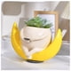 thumbnail image 3 of Popular!Lindo Columpio Maceta de Resina Maceta con Sonrisa Sentada única Maceta de decoración de jardín Maceta con Orificio de Drenaje,Regalo de decoración de jardín, 3 of 3
