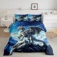thumbnail image 2 of Castle Fairy Kids Children Wild Dragon Twin Comforter Sets,Abstract Wildlife Bedding Set, 2 of 8