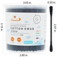 thumbnail image 7 of HOMEFOX 400 Count Black Cotton Swabs with Spiral Round Tips, Pure Organic Cruelty-Free, 7 of 7