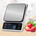 thumbnail image 2 of MOMOJIA Home Kitchen Slim Electronic Digital Scale Stainless Steel Weight Weighing Balance Gadget Durable Metal Platform Cooking, 2 of 15