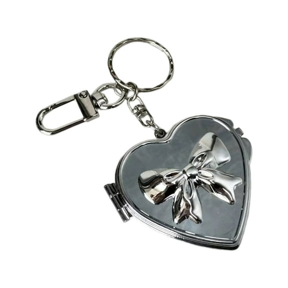 Charm Heart Key Holder Accessory with Bowknot Craftsmanship for Trendy Ladies
