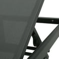 thumbnail image 6 of Outdoor Aluminum Mesh Chaise Lounges with Wheels and Adjustable Backrest, Black, Set of 2, 6 of 11