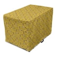 thumbnail image 1 of Birds Dog Crate Cover, Sketch Like Drawing of Blossoming Twigs and Nature Illustration, Easy to Use Pet Kennel Cover Small Dogs Puppies Kittens, 7 Sizes, Earth Yellow Multicolor, by Ambesonne, 1 of 1