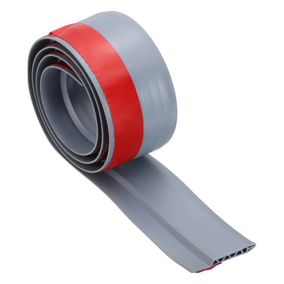 3.3FT Door Draft Stopper Silicone Under Door Strips Weather Stripping Seal, Gray (2 Inch Wide)
