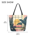 thumbnail image 5 of FORMRS Womens Canvas Tote Bag with Zipper Inner Pocket Shoulder Handbag, Pink Sunset, 5 of 7