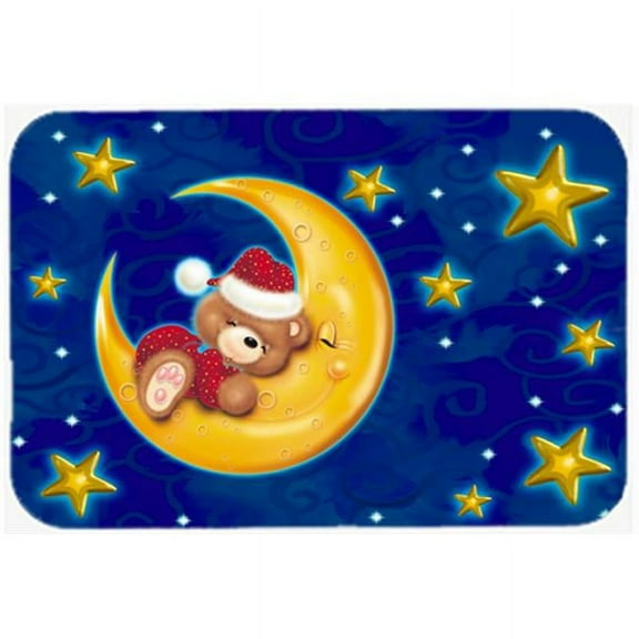 Bear Sleeping in the Moon & Stars Mouse Pad, Hot Pad or Trivet