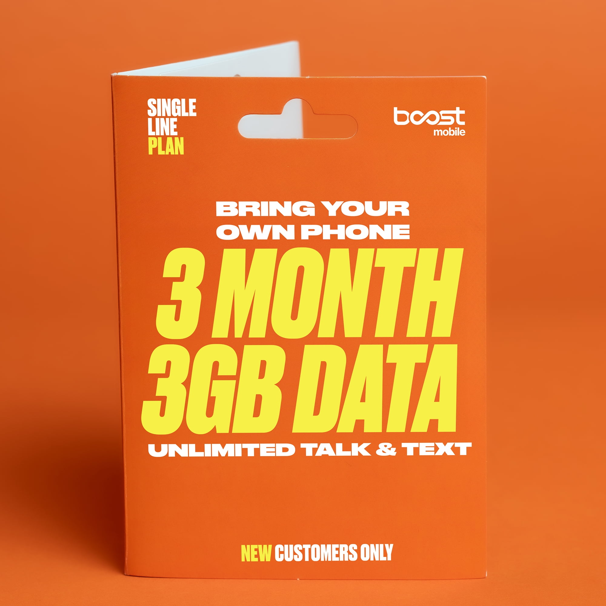 Boost Mobile Preloaded SIM Card, Bring Your Own Device, 3month Plan - Unlimited Talk/Text, 3GB of Data