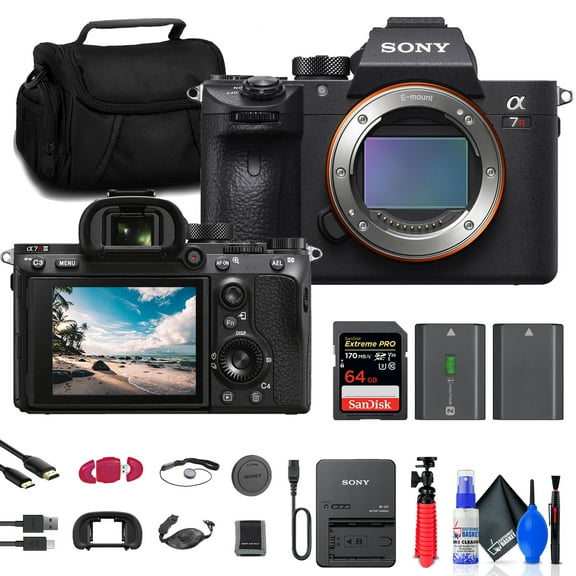 Sony a7R IIIA Mirrorless Camera Body   64GB Card & Bundle (International Model)