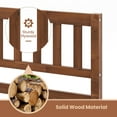 thumbnail image 6 of Gymax Full Platform Bed with Headboard Solid Wood Leg Mattress Foundation Walnut, 6 of 9