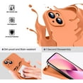 thumbnail image 3 of Liquid Silicone Case for iPhone 13 Mini - [Camera All-Round Protection] [Soft Microfiber Lining Anti-Scratch] 4 Layer Full Covered Shockproof Gel Rubber Phone Case Cover, 5.4", Orange, 3 of 14