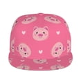 thumbnail image 2 of Fotbe Cartoon Pigs and Hearts Flat Bill Visor Cap Classic Snapback Hat Polyester Foam Trucker Hat Trucker Cap Adjustable Baseball Cap, 2 of 9