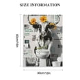 thumbnail image 2 of Nawypu  Cow Picture Bathroom Decor Farmhouse Wall Art Funny Black And White Canvas Room Sunflower Paintings Artwork Framed Sitting On Toilet Reading Newspaper Gift, 2 of 5