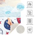 thumbnail image 3 of Yayeee Bath Rug for Bathroom Floor Non Slip Contour Fluffy Soft Absorbent Mat, 20"x24", Cartoon American Football Helmets, 3 of 7