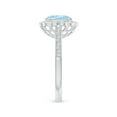 thumbnail image 3 of Angara Natural 1 Ct. Aquamarine with Diamond Halo Ring in 14K White Gold for Women (Ring Size: 8), 3 of 9