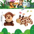 thumbnail image 2 of 12 piezas de mini animales de peluche del bosque, juguetes de peluche de animales de la selva en 4,8 pulgadas, lindo elefante de peluche, león, jirafa, tigre de peluche para fiestas temáticas de, 2 of 5