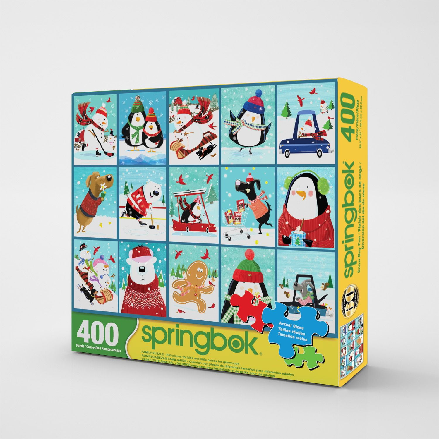 Springbok 400 Piece Snow Day Fun Jigsaw Puzzle for Adults and Families