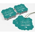 thumbnail image 5 of Inkdotpot Thanks From The New Wedding Bottle Tag Real Silver Foil Favor Bracket Shape Hang Tags Pack Of 50, 5 of 7