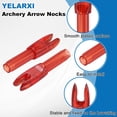 thumbnail image 3 of Uxcell Archery Arrows Nocks, Arrow Shaft Plastic Nocks Replacement Archery Arrows Tail Accessory 24 Pack Inside Diameter 4.2 mm Clear Red - for (Hunting/Shooting/Compound/Recurve Bow), 3 of 7