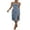 Blue, variant on Lnzyyephy Women Summer Floral Dress, Flower Print Spaghetti Strap Sleeveless One-Piece with High Slit for Ladies, Red/Green/Blue